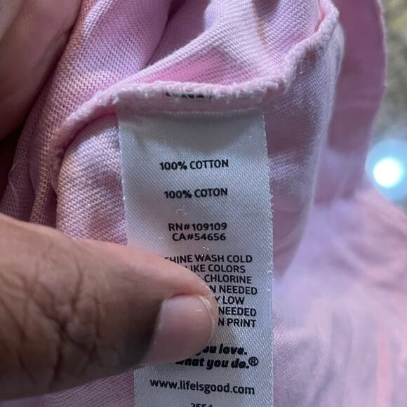 Life is Good Womens XL Candy Cane Short Sleeve T-Shirt Purple Winter Simple - Picture 6 of 6